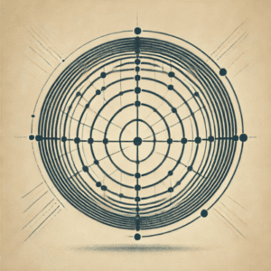 Illustration minimaliste d'une spirale symbolisant l'approche globale de Géolec en ingénierie VRD pour lotissements bureau d'étude VRD